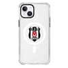Piolent BJKCASE24001-iPhone15 Beşiktaş Magsafe Logo Şeffaf Telefon KılıfıTelefon