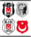 Piolent BJKST26012 Atatürk ve Beşiktaş Sticker SheetStickerlar