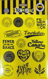 Piolent FBST26006 Fenerbahçe Sarı Lacivert Sticker SheetStickerlar