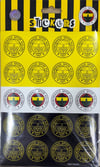 Piolent FBST26016 Fenerbahçe Sarı Lacivert Arma Sticker SheetStickerlar