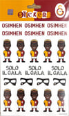 Piolent GSST26018 Victor Osimhen Solo Il Gala Sticker SheetStickerlar