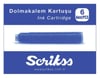 Scrikss Dolma Kalem Kartuşu Mavi 6 Lı BlisterScrikss Dolma Kalem Kartuşu Mavi 6 Lı Blister - Kirtasiyem.netDolma Kalem Kartuşları