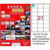 Tanex Bilgisayar Etiketi 63,5X38,1 Mm Tw-2021Tanex Bilgisayar Etiketi 63,5X38,1 Mm Tw-2021 - Kirtasiyem.netBilgisayar Etiketleri
