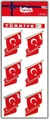 Vatan Sticker Bayraklı Çıkartma 10,5X23 20 LiVatan Sticker Bayraklı Çıkartma 10,5X23 20 Li - Kirtasiyem NetStickerlar