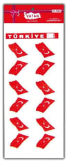 Vatan Sticker Bayraklı İkili Çıkartma 10,5X23 20 LiVatan Sticker Bayraklı İkili Çıkartma 10,5X23 20 Li - Kirtasiyem NetStickerlar