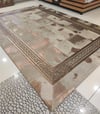 Bienna Fur El Dokuması Bakır Hamteks Bakır Bordür Doğal Deri Halı / Kilim