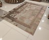 Bienna Fur El Dokuması Bakır Hamteks Bakır Bordür Doğal Deri Halı / Kilim