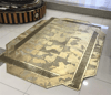 Bienna Fur Kaymaz Taban Gold Bordür Gold Hamteks Doğal Deri Halı / Kilim