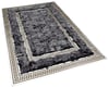 Bienna Fur Kaymaz Taban Gümüş Bordür & Antrasit Renk Toskana Halı / Kilim