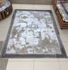 Bienna Fur Kaymaz Taban Gümüş Bordür Hamteks Doğal Deri Halı / Kilim