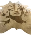 Marilyn Monroe Lazer Baskılı Deri Halı