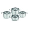 Fissler Pure Collection 8 Parça Cam Kapaklı Çelik Tencere Seti