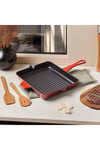Aryıldız Duo Techniq Grill Tava Kırmızı 26x32cm