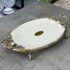 Roy King Classy Oval Sunum Tabak Antik 25x42