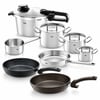 Fissler Vitavit Premium Mat Düdüklü Tencere 4.5L Buhar Sepetli + Original Profi Collection Metal Kapak 8 Parça Tencere Seti 24cm Tavalı + Tava Seti  