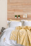 Armoni Çift Kişilik Pikeli Nevresim Takımı - Sarı