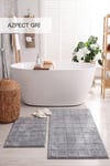 Azpect Açık Gri - 40x60-60x100 Paspas Set
