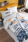 Cotton Life Tek Kişilik Nevresim Takımı - Freezone Lacivert
