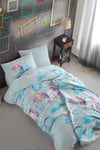 Cotton Life Tek Kişilik Nevresim Takımı - Unicorn Mint