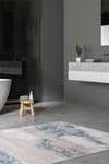 HCW Fluer Pamuk Viskon Banyo Paspası 80x150 Aqua