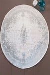HCW Tajmahal Pamuk Viskon Oval Paspas 90x120 cm - Aqua