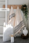 Keops 50x90*90x150 cm Havlu Seti Krem