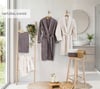 Soft Linen Aile Bornoz Seti - Natural Kahve