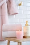 Soft Linen Aile Bornoz Seti - Pembe-Gri