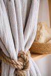 Soft Linen Aile Bornoz Seti - Yeşil - Açık Gri