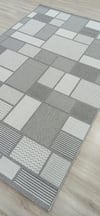 RUS 001)100 X 100-SAÇAKLRUSTİK ÖZEL ÖLÇÜ DEKORATİF SİSAL HALI 001 
