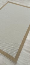 RUS 002)100 X 100-SAÇAKLRUSTİK ÖZEL ÖLÇÜ DEKORATİF SİSAL HALI 002 
