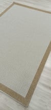 RUS 002)100 X 100-SAÇAKLRUSTİK ÖZEL ÖLÇÜ DEKORATİF SİSAL HALI 002 