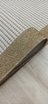 RUS 002)100 X 100-SAÇAKLRUSTİK ÖZEL ÖLÇÜ DEKORATİF SİSAL HALI 002 