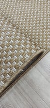 RUS 003)100 X 100-SAÇAKLRUSTİK ÖZEL ÖLÇÜ DEKORATİF SİSAL HALI 003 
