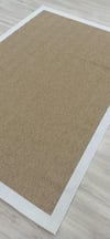 RUS 005)100 X 100-SAÇAKLRUSTİK ÖZEL ÖLÇÜ DEKORATİF SİSAL HALI 005 