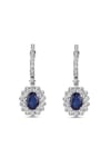 6.63 Carat Diamond Sapphire Earring