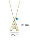Personalized Dainty A Initial Pendant Necklace in 14 K Gold