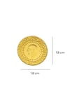 Quarter Lira Earrings 22 K Solid Gold