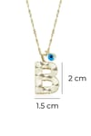 Personalized Dainty B Initial Pendant Necklace in 14 K Gold