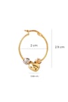 Dished Heart Double Ball Pandora Earring