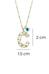 Personalized Dainty C Initial Pendant Necklace in 14 K Gold