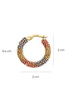 Dorica Three Color Earring 14 K