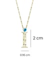 Personalized Dainty A Initial Pendant Necklace in 14 K Gold