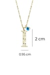 Personalized Dainty A Initial Pendant Necklace in 14 K Gold