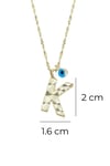 Personalized Dainty A Initial Pendant Necklace in 14 K Gold