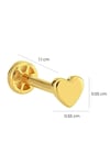 Heart Tragus Piercing Yellow 14 K Solid Gold