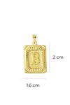 Quadrat 14 Karat (585) Gold B Buchstabe Halskette Spitze