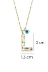 Personalized Dainty A Initial Pendant Necklace in 14 K Gold