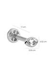Mekik Mit Stein Gold Tragus Piercing 14 Karat (585) Weißgold