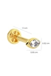 Mekik Mit Stein Gold Tragus Piercing 14 Karat (585) Gelbgold